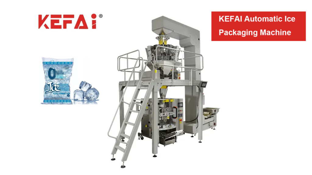 KEFAI Automatická viachlavová váha VFFS Baliaci stroj ICE Cube